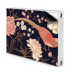 tulup.si Pokrov radiatorja Peony s ptico 90x60 cm