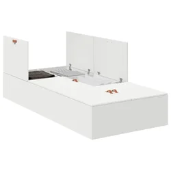 Vidaxl Postelja z dodatnim prostorom za shranjevanje Bela 80 x 200 cm
