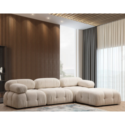 Atelier del Sofa L1 O1 1R Puf Bubble Corner Ugaona garnitura Cream Bouclette
