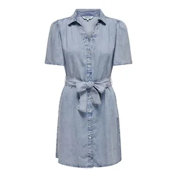 ONLY Dolga srajca  moder denim