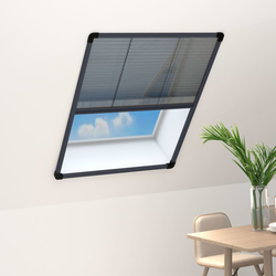 Den Plise komarnik za okna aluminij antraciten 60x80cm