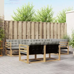 Set vanjskih sofa 7 kom. Bijela i svjetlosiva