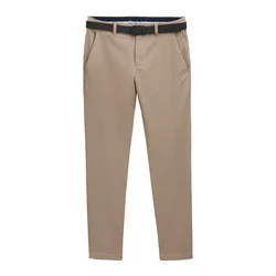 TOM TAILOR Chino hlače Travis bež/temno bež