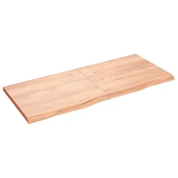 Kupaonska radna ploča svjetlosmeđa 140x60x(2-4) cm masivno drvo
