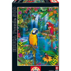 Puzzle Genuine Bird Tropical Land Educa 500 delov od 11 leta