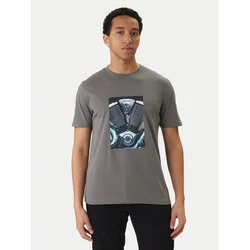 HUGO Majica Dostino 50557674 Siva Regular Fit