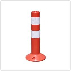 Pik Group Fleksibilni reflektujući stubić Ekonomik, 45cm, 80mm, 1 kg, Narandžasto-beli