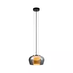 Luster na sajli INSIEME 1xGX53/10W/230V, prečnik 35 cm, zadimljena crna