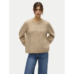 Vero Moda Pulover Ingrid 10331365 Bež Regular Fit