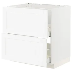 METOD / MAXIMERA Pod.element sudop. i 2front/2fioke, bela Enköping/bela im. drveta, 80x60 cm
