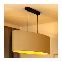 Duolla - Luster na sajli OVAL VEGAN 2xE27/15W/230V krem boje