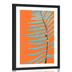 Plakat s paspartujem list na oranžnem ozadju - 60x90 no frame