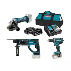 Makita Set DHR202Z,DDF482Z,DGA452Z+Oprema