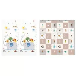 Bbo sklopiva podloga za igru od pene (cc6603) - elephant & baby animals (180x200x1cm) ( CC6603-1 )