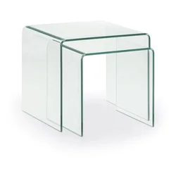 Steklene mizice v kompletu 3 ks 50x50 cm Burano – Kave Home