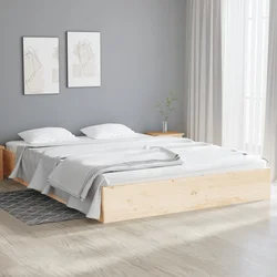 vidaXL Posteljni okvir iz trdnega lesa 135x190 cm 4FT6