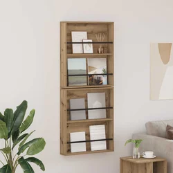Polica za časopise Zidne 2 pcs Umjetnički hrast 60 x 12 x 70 cm