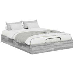 Vidaxl Ottomanska postelja Siva Sonoma 203 x 140 x 25 cm