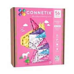 Connetix - Magnetne ploščice - Glitter Unicorn (56 kosov)
