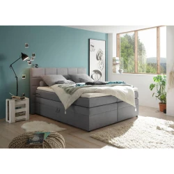 MID.YOU POSTELJA BOXSPRING 180 cm  x 200 cm , svetlo siva