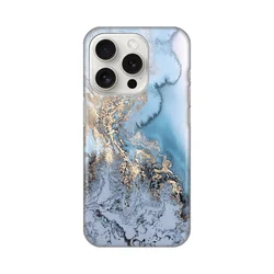 Torbica Silikonska Print za iPhone 15 Pro 6.1 Blue Gold Marble