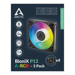 Arctic BioniX P12 A-RGB White 3 Pack - 3x 120mm PWM Ventilator sa ARGB Osvetljenjem – ACFAN00338A