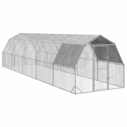 Kavez za kokoši s krovom 2,5x10x2,25 m pocinčani čelik