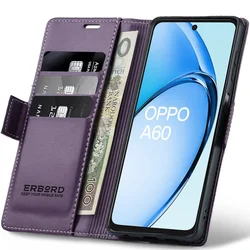 Overboard Ovitek za Oppo A60, sijoč liči , denarnica s preklopom, vijolična