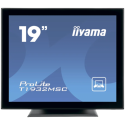 IIYAMA Monitor LED T1932MSC-B1S 19’’ 10pt IPS TOUCH 1280 x 1024 14ms 250 cd/m2 projective capacitive IP54 VGA HDMI DP