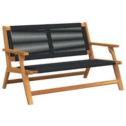 Vrtni namještaj Crna 122 x 78 x 73 cm Čvrsto drvo akacije
