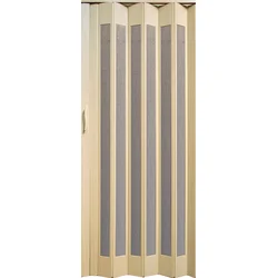 Harmonika vrata sa staklom Ideal 85x200cm breza Bautrend