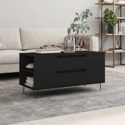 Stolić za kavu crni 102 x 44,5 x 50 cm od konstruiranog drva
