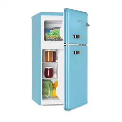 Klarstein Irene retro hladilnik z zamrzovalnikom, Modra - Klarstein