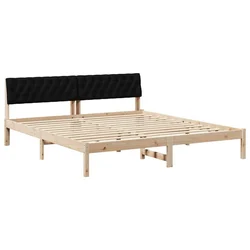 Vidaxl Kovinska posteljna konstrukcija Rjava in črna 180 x 200 cm