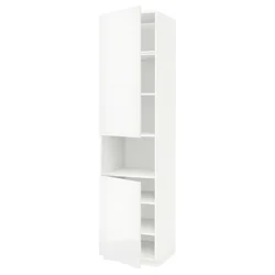 METOD Visoka omara za mv pečico+2vr/plc, bela/Ringhult bela, 60x60x240 cm