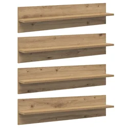 Police na zidu Zidne 4 pcs Umjetnički hrast 80 x 11,5 x 18 cm