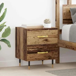 Noćni ormar s ladicama 2 pcs Staro drvo 40 x 35 x 47,5 cm