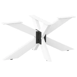 Noga klub stolića u obliku pauka, bijela, 98x58x(42-43) cm, čelik