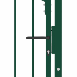 Vrata za ogradu EMMEN s šiljcima čelik 104x117 cm zelena