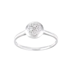 DIAMANT LETERNEL Prstan Cluster srebrna