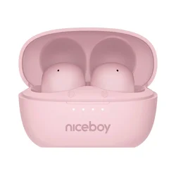 Niceboy Podsie 4 POP - Bežične slušalice 400 mAh + 2x 40 mAh IPX4 ružičaste