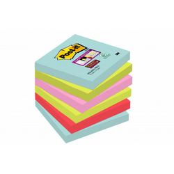 Post-it Super Sticky 76 x 76 mm, MIAMI, 90L, 6-pack