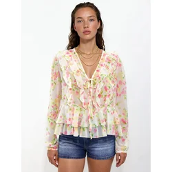 Hiccup Bluza oliva/roza/bela