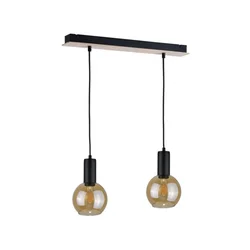 Luster na sajli JANTAR WOOD 2xE27/60W/230V