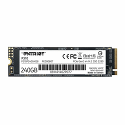 SSD M.2 NVMe 240GB Patriot P310 1700MBs/1000MBs P310P240GM28