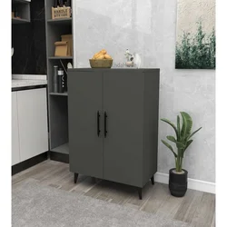 Hanah Home višenamenski ormarić 3 Raf 2 Kapak, 65 cm, antracit