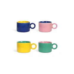 &k amsterdam Komplet skodelic Mug Chiquito 200 ml 4-pack
