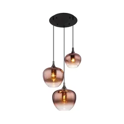 Globo 15548-3HG - Luster na sajli MAXY 3xE27/40W/230V bakarna