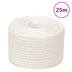 Radno uže bijeli 10 mm 25 m od polipropilena