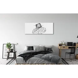 tulup.si Steklena slika Jezus risanje 140x70 cm 2 obešalnika
